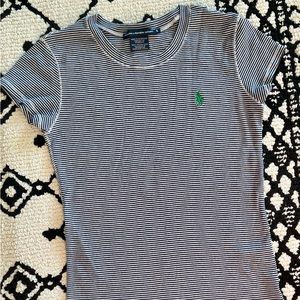 Ralph Lauren Sport Tee Size Small Navy/White Striped Like New